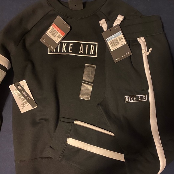 Tracksuit Nike Air Crew Jumper Boys Black Nike Air Tracksuit